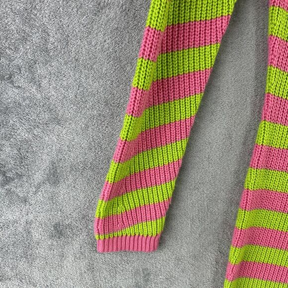 Victor Glemaud X Target Small Pink Green Striped Long Sleeve Sweater Dress - Picture 8 of 9